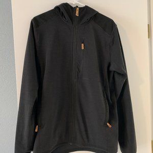 Fjallraven mens ABISKO TRAIL FLEECE - Black large